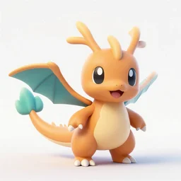 fusion of milotic and vaporeon, kawaii 3d concept art