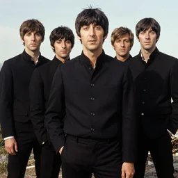 a breath - taking jean giraud work of art of the beatles in the style of a renaissance masters portrait, mystical and new age symbolism and tibetan book of the dead imagery, intricately detailed, 4 k