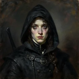 bloodborne old hunter, james mcneill whistler, portrait, oil on canvas, super detailed, spooky