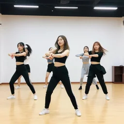 a kpop girl group dance practice