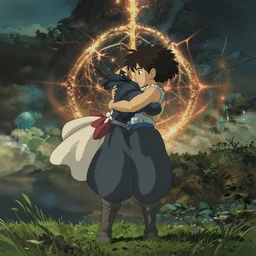 still image from the new studio ghibli animated film'elden ring'