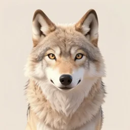 Beatiful portrait of an anthropomorphic wolf wearing a cute cozy soft pastel winter outfit winter Atmosphere. detailed, inked, western comic book art, award winning painting
