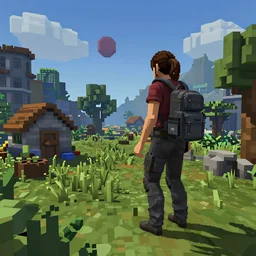 photo of the last of us 2 environment, voxel