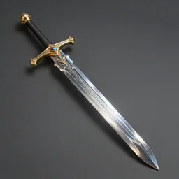 glistening epic long sword of + 2 sundering, d & d concept art of legendary equipment