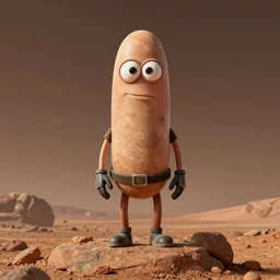 Limmy boob tube, standing on Mars, trending on artstation, hyperrealism, photo realistic, detailed