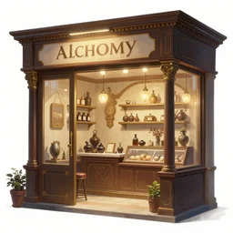 Alchemy shop, elegant, volumetric lighting, digital painting, highly detailed, artstation, sharp focus, illustration, concept art, ruan jia, steve mccurry