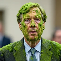 photograph portrait of Mitch McConnell covered in green slime, sigma 85mm f/1.4, 4k, depth of field, high resolution, 4k, 8k, hd, full color