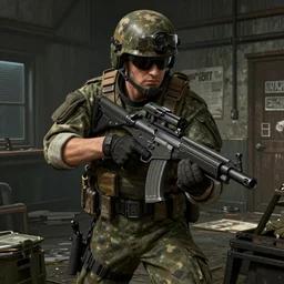 a combine soldier from Half-life 2