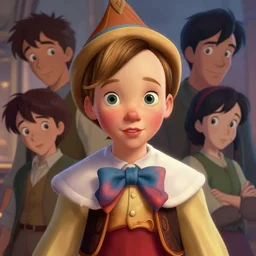 beautiful portrait of jennifer lawrence as pinnochio. character design by disney, charlie bowater, ross tran, artgerm, and makoto shinkai, detailed, soft lighting, rendered in octane