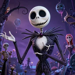 a nightmare before christmas environment, jack skellington | | fine detail!! anime!! realistic shaded lighting!!, directional lighting 2 d poster by ilya kuvshinov, magali villeneuve, artgerm, jeremy lipkin and michael garmash and rob rey