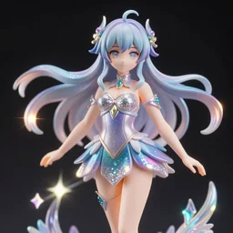 james jean, wlop isolated magical girl vinyl figure, figure photography, glitter accents on figure, holographic undertones, anime stylized, high detail, ethereal lighting, rim light, expert light effects on figure, sharp focus, dramatic composition and glowing effects unreal engine, octane, editorial awarded design