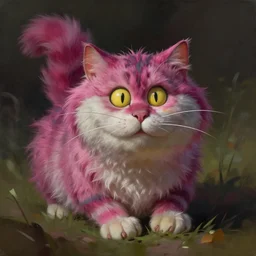 The Cheshire Cat, in the style of ALex Ross
