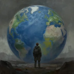 the last survivors on earth witness the world coming to an end, somber, negative energy, digital painting, concept art, most popular of all time on artstation, by ted nasmith and wayne barlowe