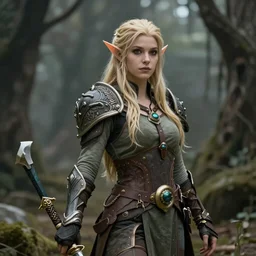 photo of a beautiful elven MTG inspired character