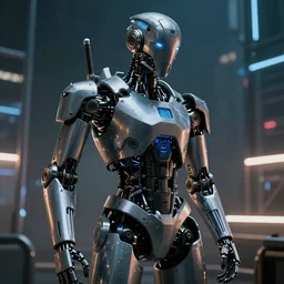cyberpunk robot, cinematic