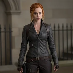 Katniss Everdeen as British secret agent 007, movie still from Skyfall