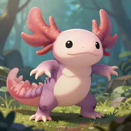 an extremely buff axolotl art 4 k deviantart artstation dynamic pose