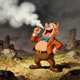 asterix farting while laughing hystericaly Albert Uderzo