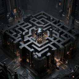 black diamond labyrinth, scifi, futuristic, highly detailed, digital matte painting, artstation, concept art, sharp focus, illustration