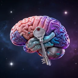 Brain unlocking the key to the Cosmos cosmic color scheme