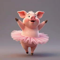 pig in a tutu dance by greg rutkowski and thomas kinkade, trending on artstation, 3 d render octane