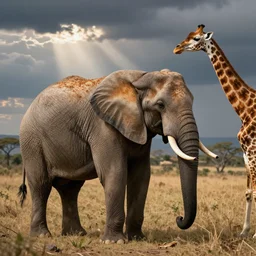 elephant with giraffe colors