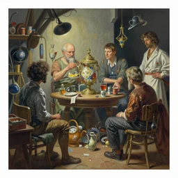 an airbrush painting of an elaborate hidden object scene in area 5 1 by destiny womack, gregoire boonzaier, harrison fisher, richard dadd