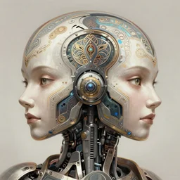 symmetry!! portrait of a machine from horizon zero dawn, machine face, decorated with kerala motifs, intricate, elegant, highly detailed, digital painting, artstation, concept art, smooth, sharp focus, illustration, art by artgerm and greg rutkowski and alphonse mucha, 8 k
