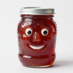 man made of jam, photorealistic, portrait