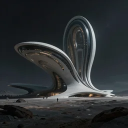otherworldly atmosphere of an alien planet by arthur haas and bruce pennington and john schoenherr, cinematic matte painting, zaha hadid building, 8 k realistic, dark moody colors