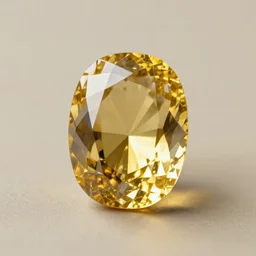 yellow crystal gem, digital art, neutral background