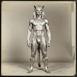 tygra from thundercats, portrait, full body, symmetrical features, silver iodide, 1 8 8 0 photograph, sepia tone, aged paper, sergio leone, master prime lenses, cinematic