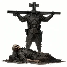calvary soldier doom and gloom, faced with the reality of your death. hyperrealistic anime background illustration by kim jung gi, colorful, extremely detailed faces, intricate linework, smooth, super sharp focus, bright colors, high contrast, matte, octopath traveler, studio ghibli, unreal engine 5 highly rendered, global illumination, radiant light