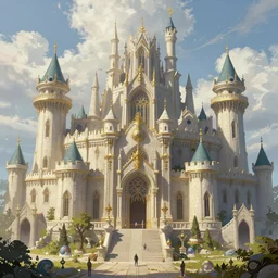 the ivory castle of nimphamora. hyperdetailed and meticulous fantasy art scene. deviant art, r / art behance hd