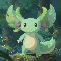 green axolotl god, epic, majestic, beautiful colors, beautiful composition, by makoto shinkai, artstation, 8 k, realistic lighting, unreal engine, dream - like