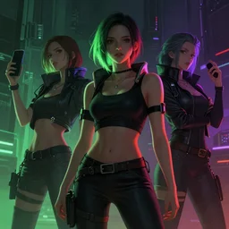 New people becoming members, cyberpunk style, digital painting, artstation, concept art, smooth, sharp focus, hyperrealistic, illustration, artstation trending, octane render, unreal engine, ambient light, dynamic lighting, manga style, cyberpunk, magical, dark vibes, green, purple and red colors