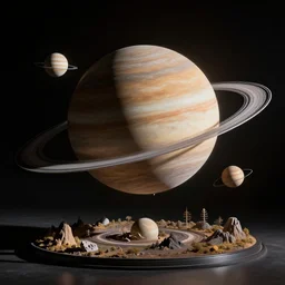 A magical diorama of the solar system
