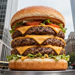 giant 1 0 0 foot tall cheeseburger in new york city