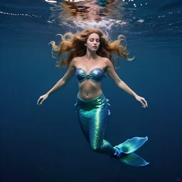 Underwater photo of the Queen of the sea by Trent Parke, dynamic, clean, detailed
