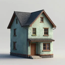 a two - story house, smooth, sharp focus, beautifully detailed, vibrant colors, mysterious, matte painting, by esao andrews