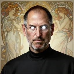 Portrait of Steve Jobs, white glowing eyes, cloak, face enhance, male, fantasy, extremely detailed, digital painting, artstation, concept art, smooth, sharp focus, illustration, stunning lighting, art by artgerm and alphonse mucha and simon stalenhag, realistic character concept, high fantasy, light atmosphere, golden ratio, cinematic lighting, hyperdetailed, high resolution, insanely detailed and intricate, Marc Simonetti, Greg Rutkowski, 8k