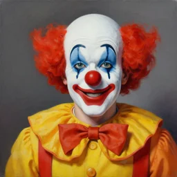 painting of pogo the clown by john wayne gacy, highly detailed