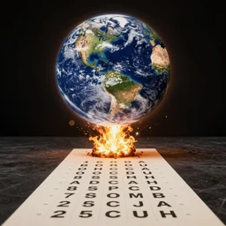 rorschach test that looks like the planet earth blowing up.