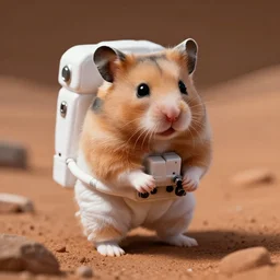 hamster astronaut, photo, mars