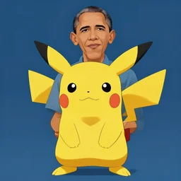 obama in the style of pokemon