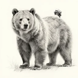 the bear of frazetta pencil sketch