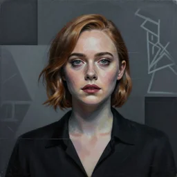 Elle Fanning in the NBC series Hannibal picture by Sachin Teng, asymmetrical, dark vibes, Realistic Painting , Organic painting, Matte Painting, geometric shapes, hard edges, graffiti, street art:2 by Sachin Teng:4