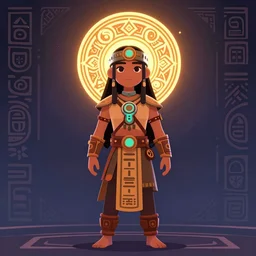 one centered screen portrait of a future metaverse ayahuasca tech shaman warrior, 2 d cartoon, visionary art, symmetric, magick symbols, holy halo, shipibo patterns, sci - fi, concept art, trending on art station, 8 k digital art, by mandy jurgens, fantasy portrait art, anime
