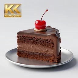chocolate cake with a cherry on top, octane render, unreal engine, high quality, 8 k