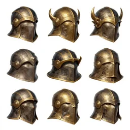 item concept art grid of legendary loot headgear by artgerm and Craig Mullins, James Jean, Andrey Ryabovichev, Mark Simonetti and Peter Morbacher 16k